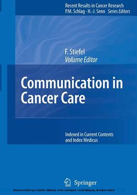 Stiefel | Communication in Cancer Care | E-Book | sack.de
