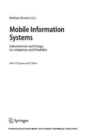 Pernici | Mobile Information Systems | E-Book | sack.de