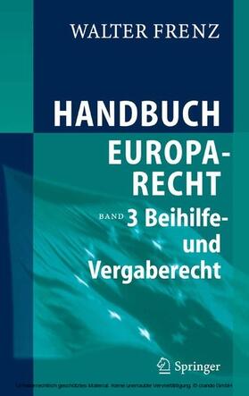 Frenz | Handbuch Europarecht | E-Book | sack.de