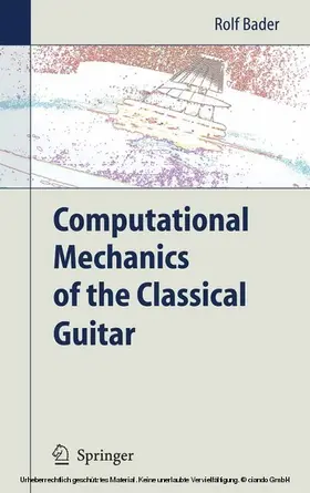 Bader |  Computational Mechanics of the Classical Guitar | eBook | Sack Fachmedien