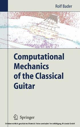 Bader | Computational Mechanics of the Classical Guitar | E-Book | sack.de