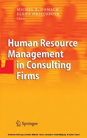 Domsch / Hristozova | Human Resource Management in Consulting Firms | E-Book | www.sack.de