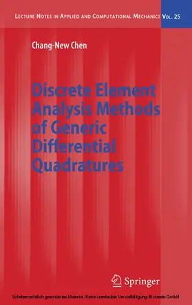 Chen | Discrete Element Analysis Methods of Generic Differential Quadratures | E-Book | sack.de