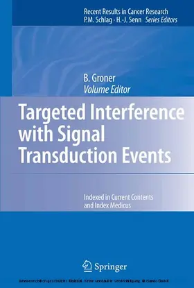 Groner | Targeted Interference with Signal Transduction Events | E-Book | sack.de