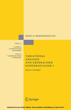 Mordukhovich |  Variational Analysis and Generalized Differentiation I | eBook | Sack Fachmedien