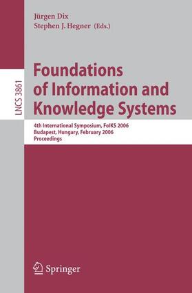 Hegner |  Foundations/Inform./Knowledge Systems | Buch |  Sack Fachmedien