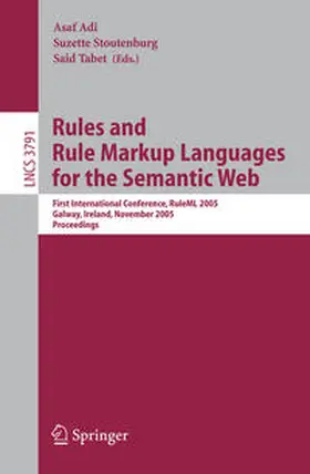 Adi / Stoutenburg / Tabet | Rules and Rule Markup Languages for the Semantic Web | E-Book | sack.de