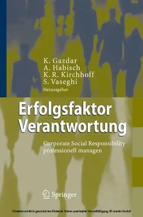 Gazdar / Habisch / Kirchhoff |  Erfolgsfaktor Verantwortung | eBook | Sack Fachmedien