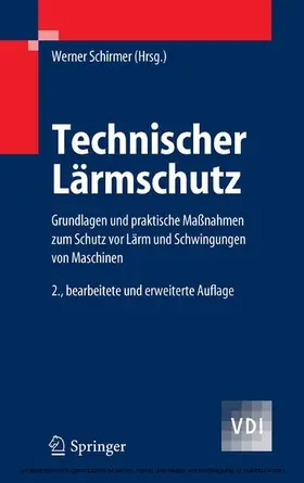 Schirmer |  Technischer Lärmschutz | eBook | Sack Fachmedien