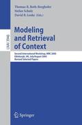 Roth-Berghofer / Schulz / Leake |  Modeling and Retrieval of Context | Buch |  Sack Fachmedien