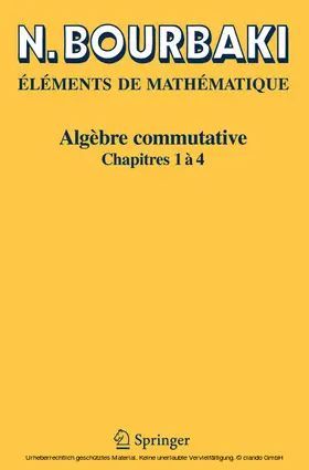 Bourbaki | Algèbre commutative | E-Book | www.sack.de