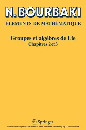 Bourbaki | Groupes et algèbres de Lie | E-Book | sack.de