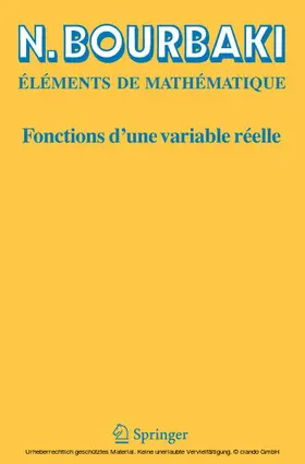 Bourbaki | Fonctions d'une variable réelle | E-Book | www.sack.de