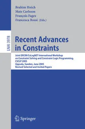 Hnich / Carlsson / Fages | Recent Advances in Constraints | E-Book | sack.de