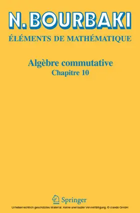 Bourbaki | Algèbre commutative | E-Book | www.sack.de