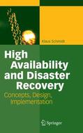 Schmidt |  High Availability and Disaster Recovery | eBook | Sack Fachmedien