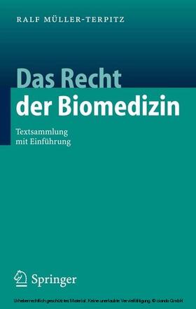 Müller-Terpitz | Das Recht der Biomedizin | E-Book | sack.de