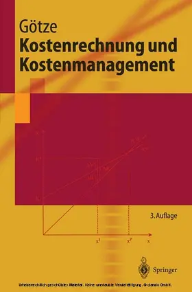 Götze |  Kostenrechnung und Kostenmanagement | eBook | Sack Fachmedien