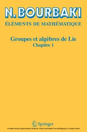 Bourbaki | Groupes et algèbres de Lie | E-Book | www.sack.de