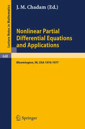 Chadam | Nonlinear Partial Differential Equations and Applications | E-Book | www.sack.de