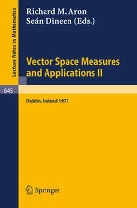 Aron / Dineen | Vector Space Measures and Applications II | E-Book | www.sack.de
