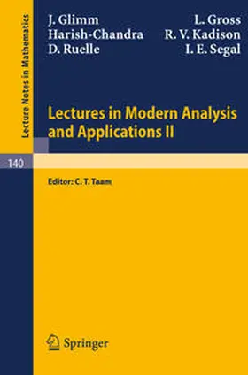 Glimm / Taam / Gross |  Lectures in Modern Analysis and Applications II | eBook | Sack Fachmedien