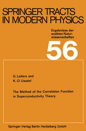 Lüders / Usadel |  The Method of the Correlation Function in Superconductivity Theory | eBook | Sack Fachmedien