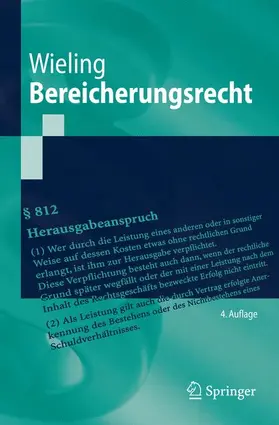 Wieling |  Bereicherungsrecht | Buch |  Sack Fachmedien