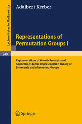 Kerber |  Representations of Permutation Groups I | eBook | Sack Fachmedien
