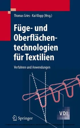 Gries / Klopp | Füge- und Oberflächentechnologien für Textilien | E-Book | www.sack.de