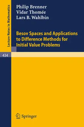 Brenner / Thomee / Wahlbin |  Besov Spaces and Applications to Difference Methods for Initial Value Problems | eBook | Sack Fachmedien