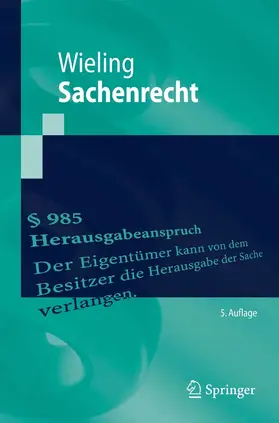 Wieling |  Sachenrecht | eBook | Sack Fachmedien