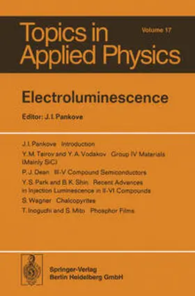 Pankove |  Electroluminescence | eBook | Sack Fachmedien