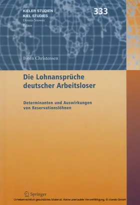 Christensen | Die Lohnansprüche deutscher Arbeitsloser | E-Book | www.sack.de