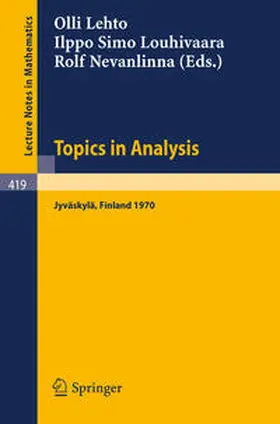 Lehto / Louhivaara / Nevanlinna | Topics in Analysis | E-Book | sack.de