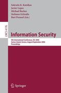 Katsikas / Backes / Gritzalis |  Information Security | Buch |  Sack Fachmedien