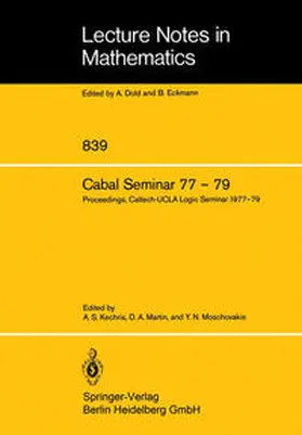 Kechris / Martin / Moschovakis |  Cabal Seminar 77 – 79 | eBook | Sack Fachmedien