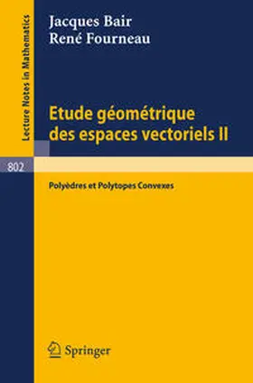 Bair / Fourneau |  Etude Geometrique des Espaces Vectoriels II | eBook | Sack Fachmedien