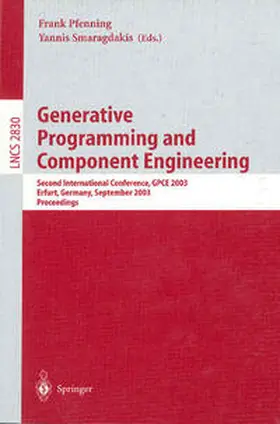 Pfenning / Smaragdakis | Generative Programming and Component Engineering | E-Book | www.sack.de
