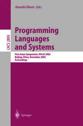 Ohori | Programming Languages and Systems | E-Book | www.sack.de