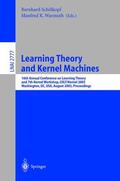 Warmuth / Schölkopf |  Learning Theory and Kernel Machines | Buch |  Sack Fachmedien