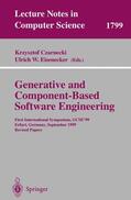Eisenecker / Czarnecki |  Generative and Component-Based Software Engineering | Buch |  Sack Fachmedien