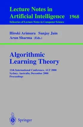 Arimura / Sharma / Jain |  Algorithmic Learning Theory | Buch |  Sack Fachmedien