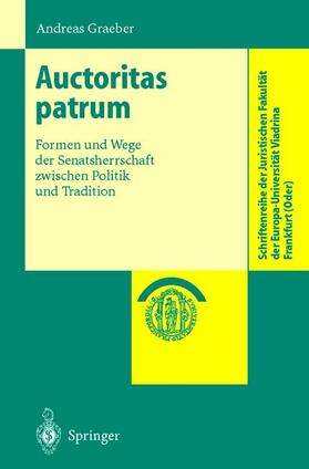 Graeber | Auctoritas patrum | Buch | 978-3-540-41698-2 | sack.de