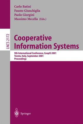 Batini / Mecella / Giunchiglia | Cooperative Information Systems | Buch | 978-3-540-42524-3 | sack.de