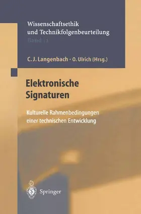 Langenbach / Ulrich / Wütscher | Elektronische Signaturen | Buch | 978-3-540-42659-2 | sack.de