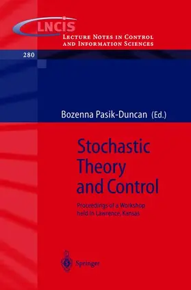 Pasik-Duncan |  Stochastic Theory and Control | Buch |  Sack Fachmedien
