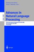 Mamede / Ranchod |  Advances in Natural Language Processing | Buch |  Sack Fachmedien