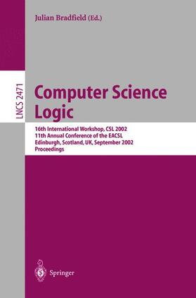 Bradfield | Computer Science Logic | Buch | 978-3-540-44240-0 | sack.de