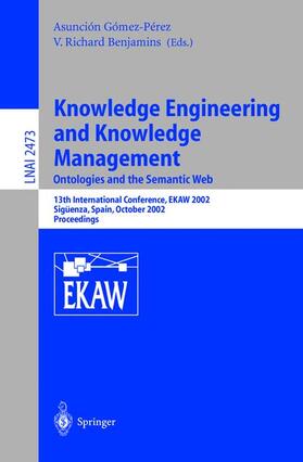 Benjamins | Knowledge Engineering and Knowledge Management: Ontologies and the Semantic Web | Buch | 978-3-540-44268-4 | sack.de